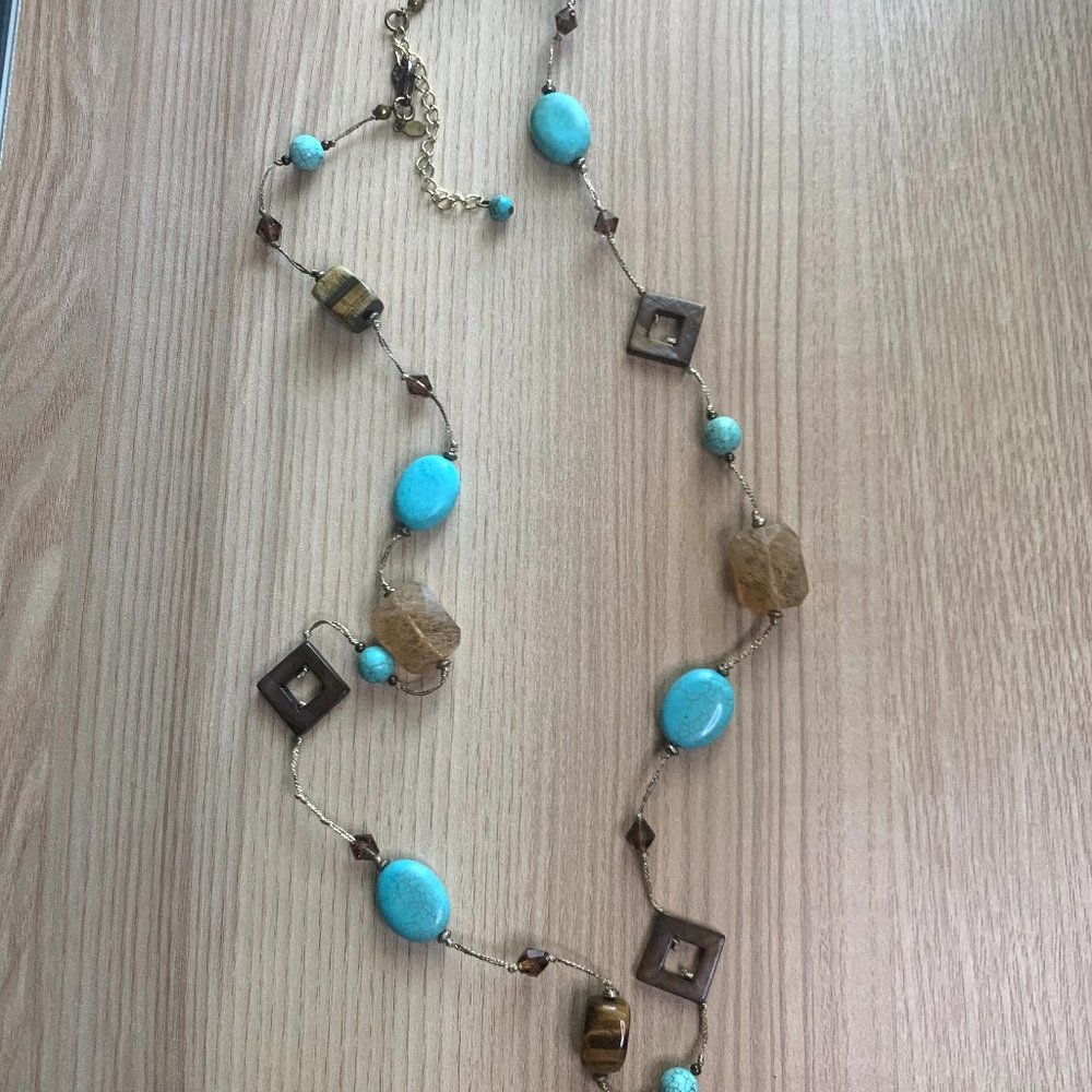Turquoise & Brown Necklace
